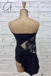 marc le bihan beaded lace silk top 26152 E23 black